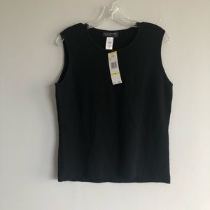 Jones New York Collection Black Tank Top Size M